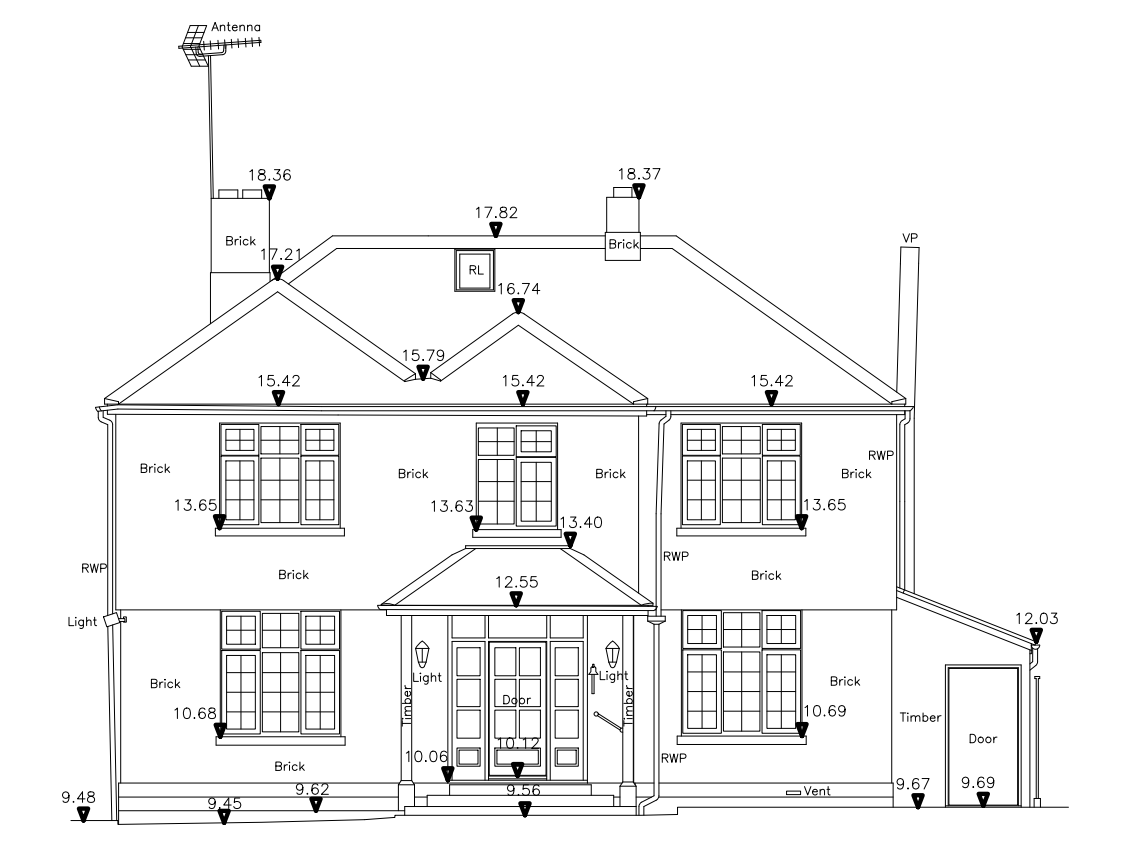 Elevation Plans For House - Front Elevation Plan - Island Survey Systems Ltd